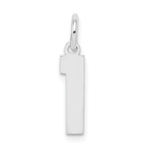 Sterling Silver, Athletic Collection, Small Polished Number 1 Pendant
